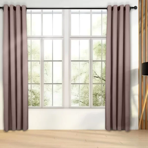 پرده آماده پانچی مدل هازان رنگ جگری روشن کد 106