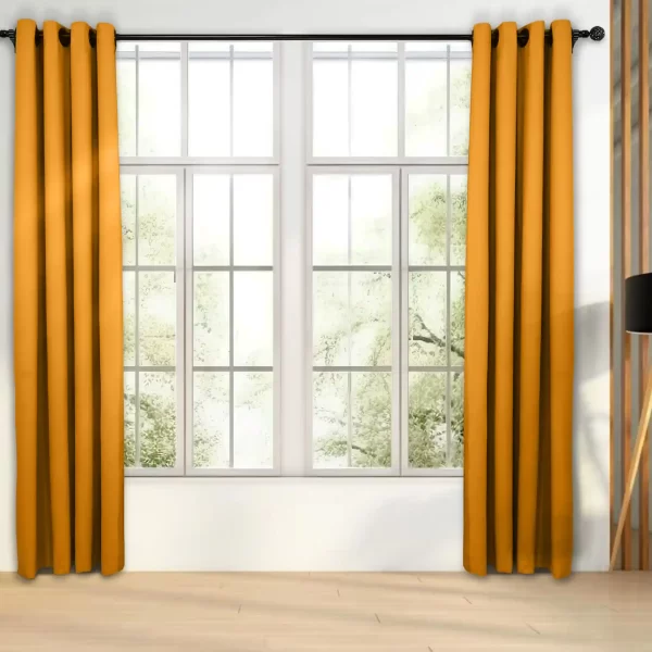 پرده آماده پانچی مدل هازان رنگ نارنجی کد 113