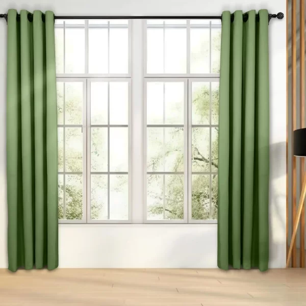 پرده آماده پانچی مدل هازان رنگ سبز کد 120