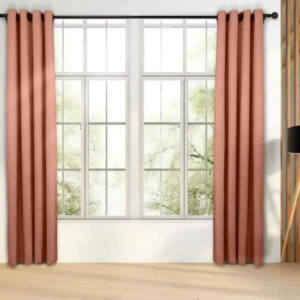 پرده آماده پانچی مدل هازان رنگ کرم کد 125