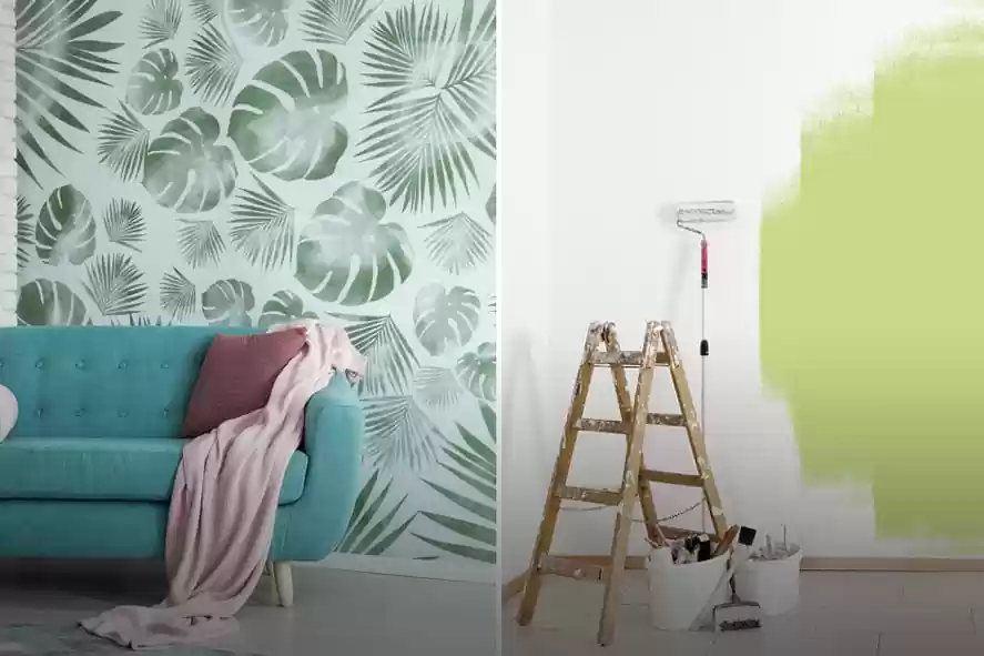 کاغذ دیواری خوبه یا رنگ